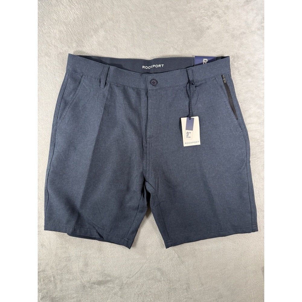 Rockport Tech Shorts Mens 38 Blue Preppy Casual NWT 8.5" Chino